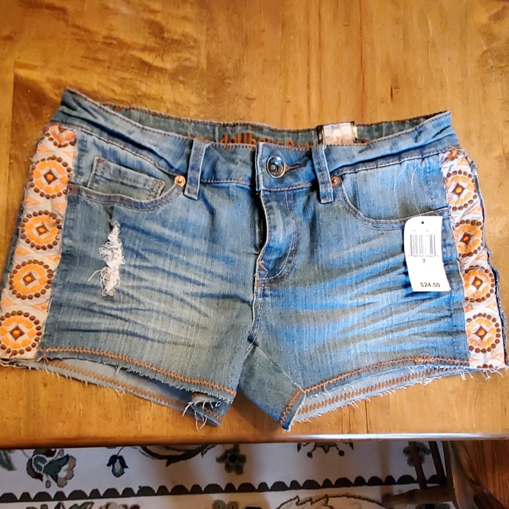 New, with tags, Dollhouse denim shorts